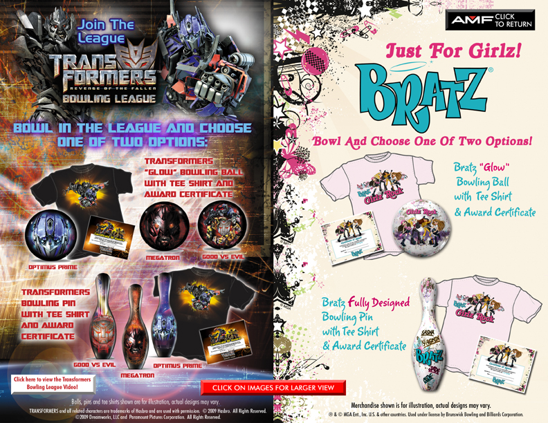 Transformers and Bratz Bowling Club